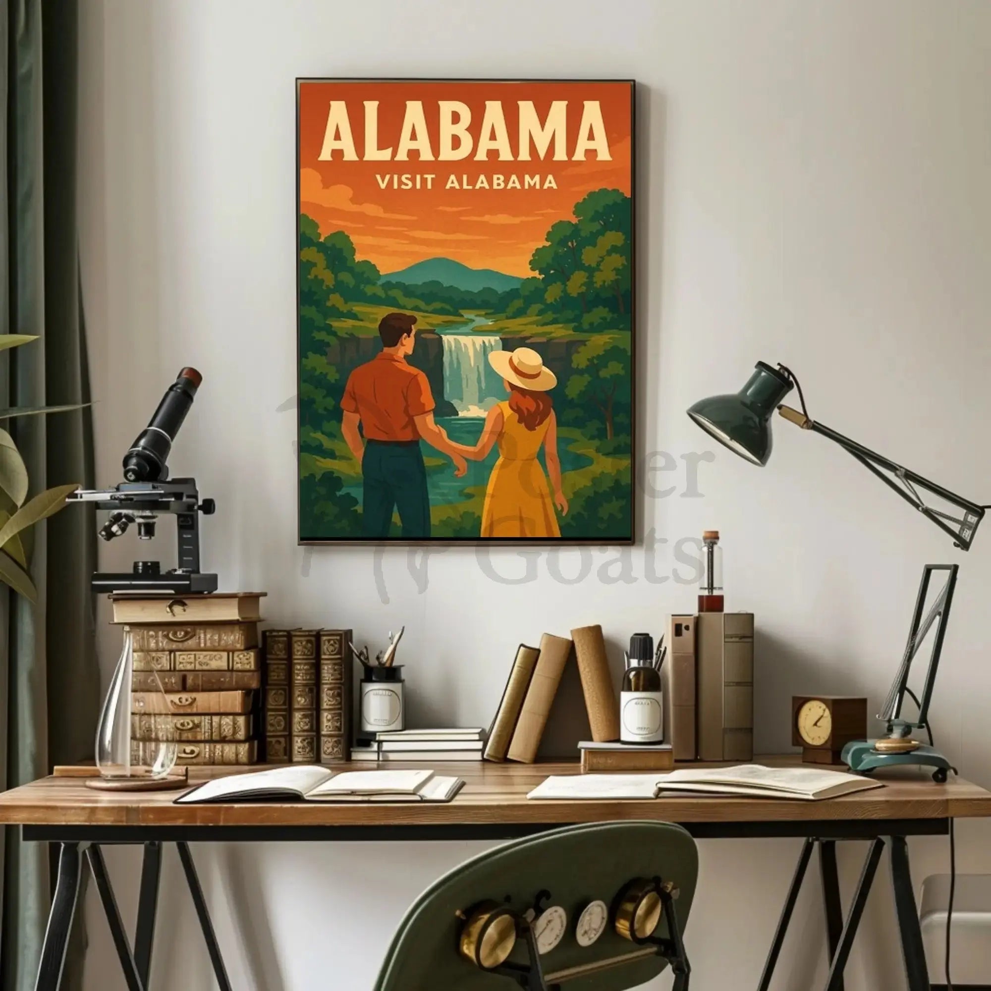 Visit Alabama Vintage Travel Poster PosterGoat