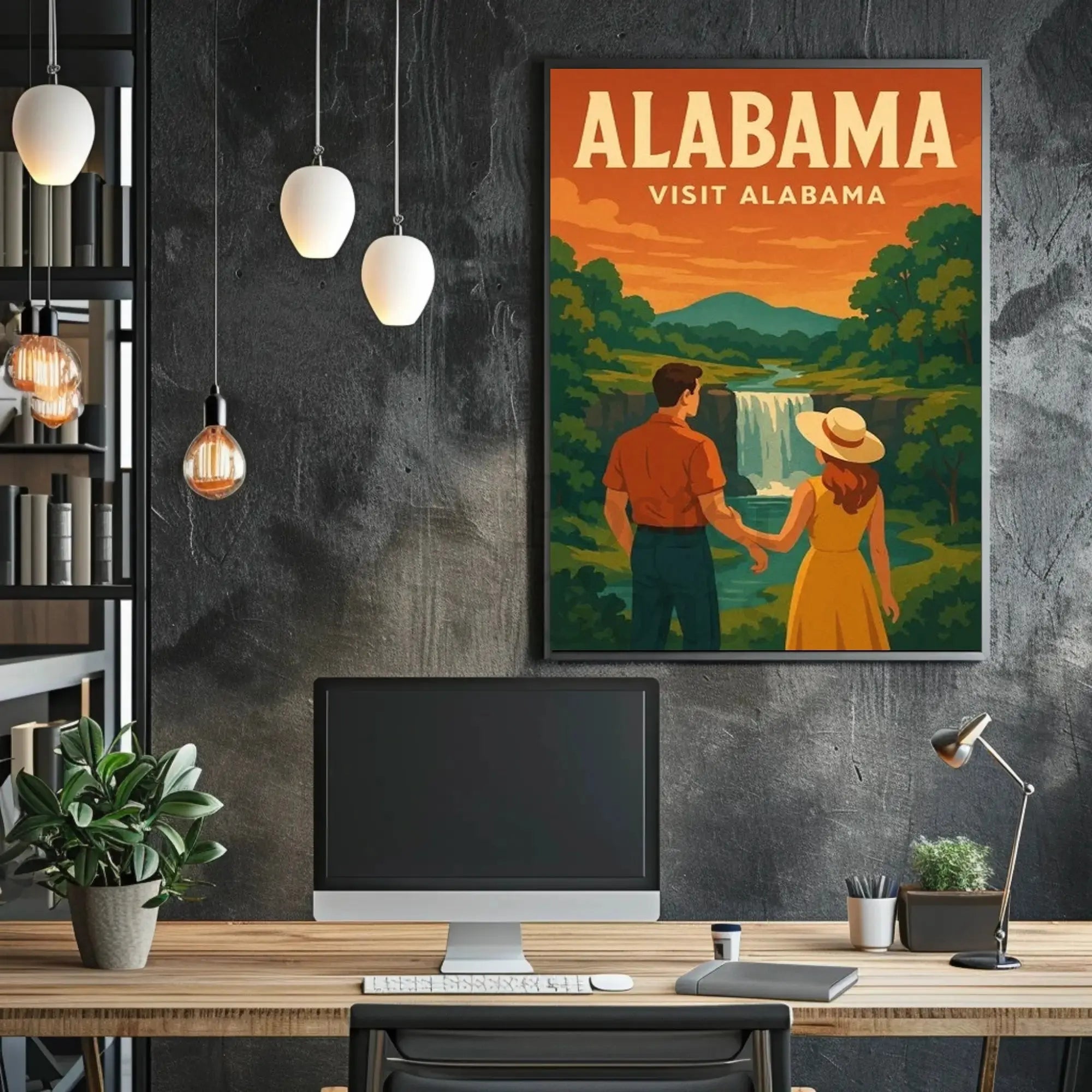 Visit Alabama Vintage Travel Poster PosterGoat