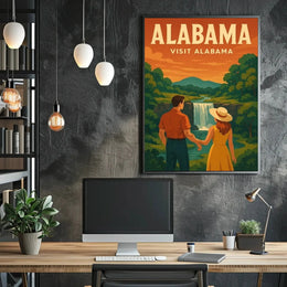 Visit Alabama Vintage Travel Poster PosterGoat