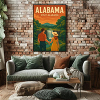 Visit Alabama Vintage Travel Poster PosterGoat