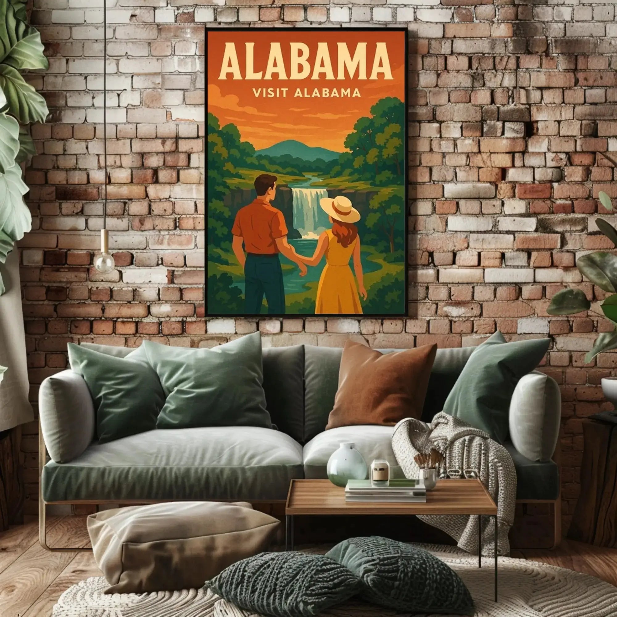 Visit Alabama Vintage Travel Poster PosterGoat
