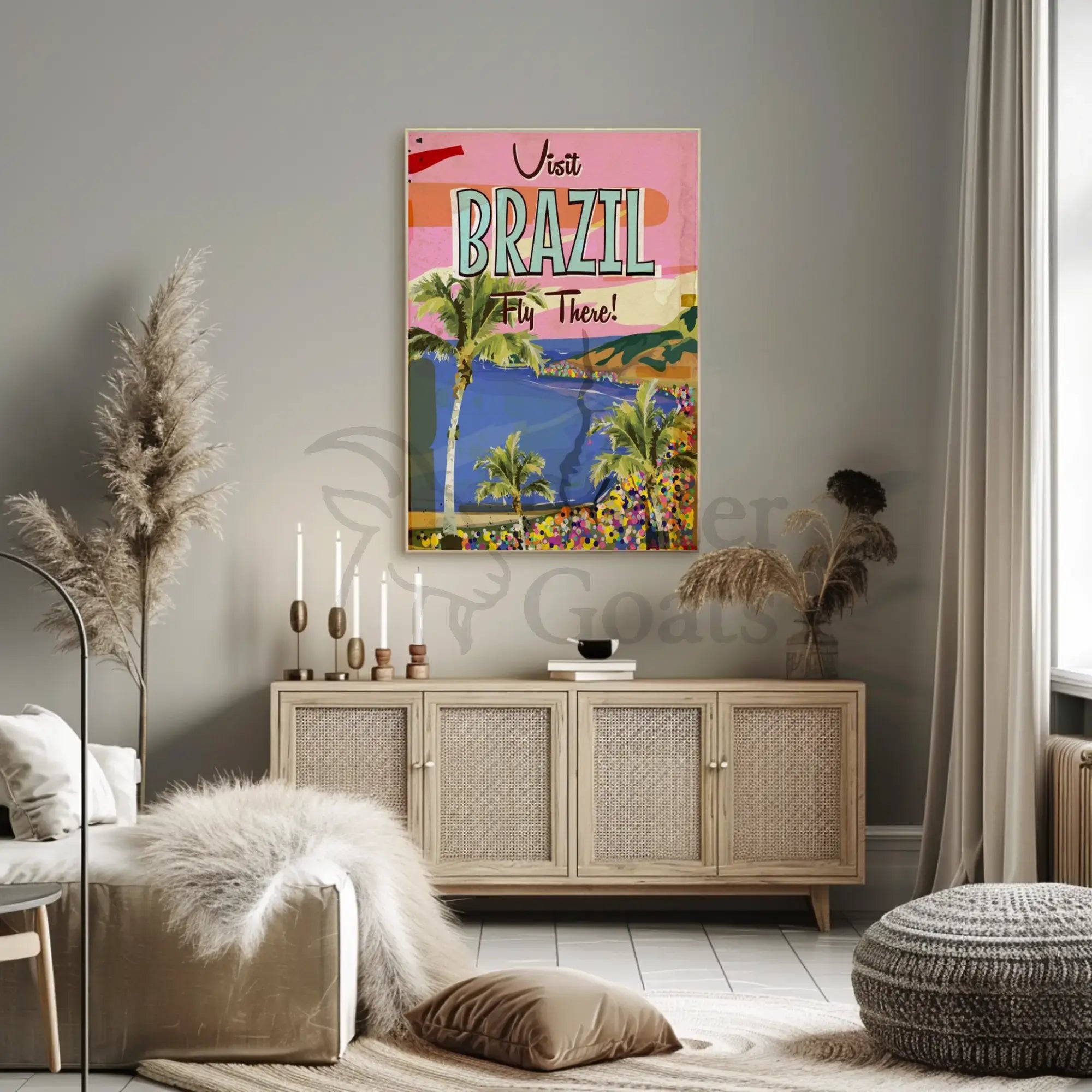 Visit Brazil Tropical Adventure in Travel Poster PosterGoat