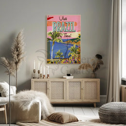 Visit Brazil Tropical Adventure in Travel Poster PosterGoat
