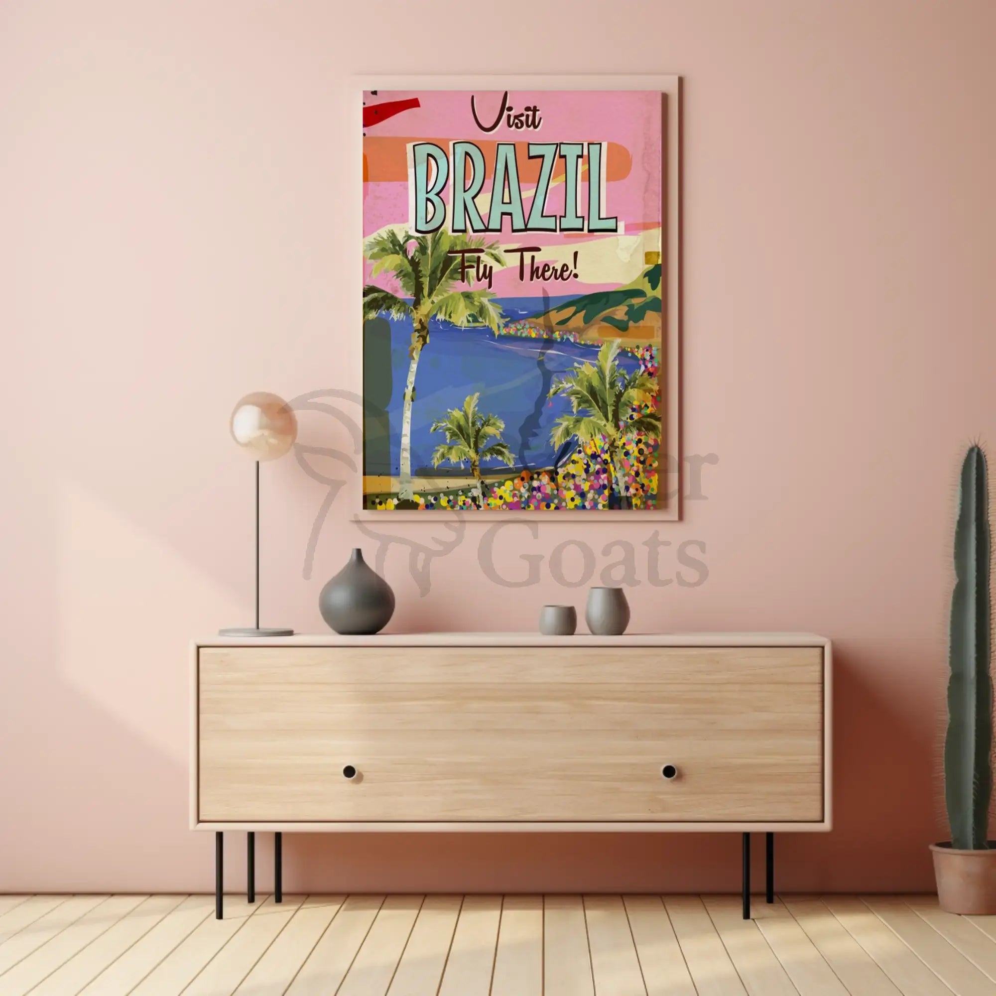Visit Brazil Tropical Adventure in Travel Poster PosterGoat