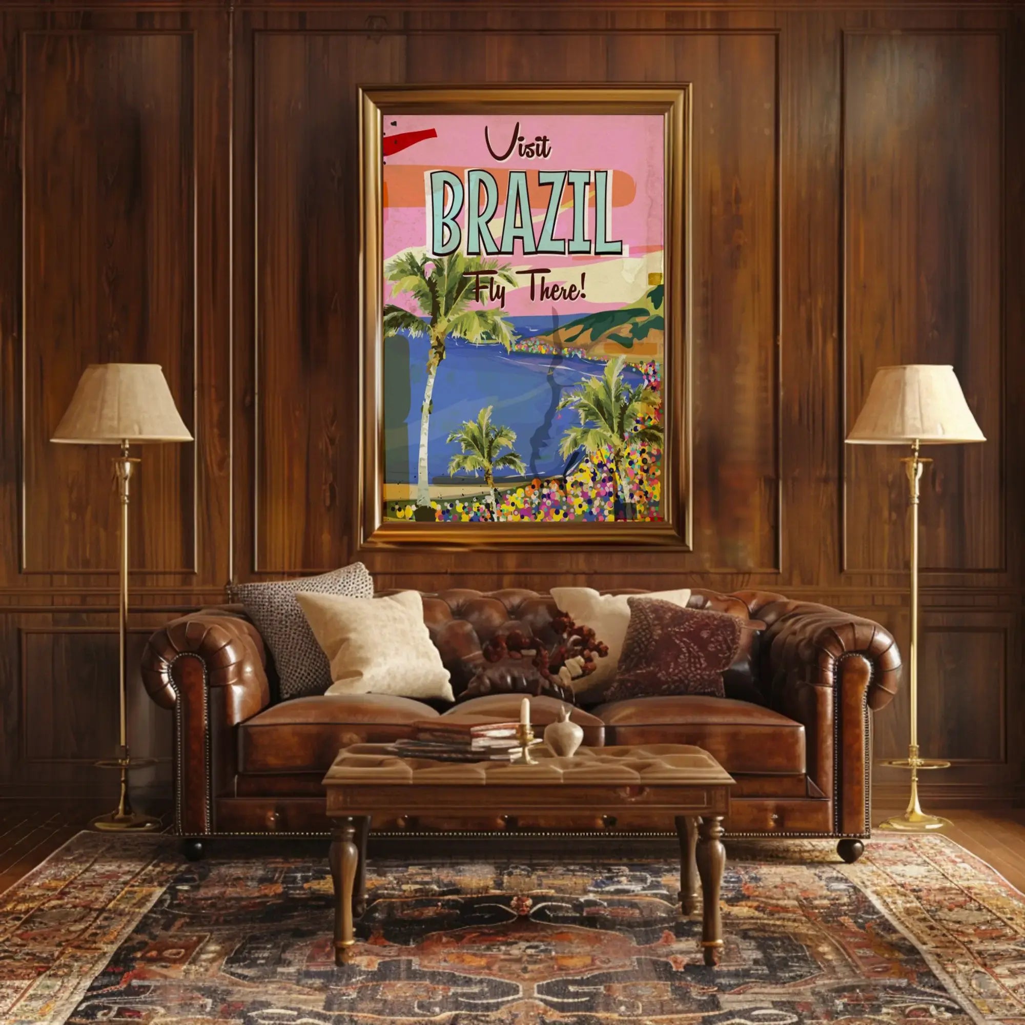 Visit Brazil Tropical Adventure in Travel Poster PosterGoat