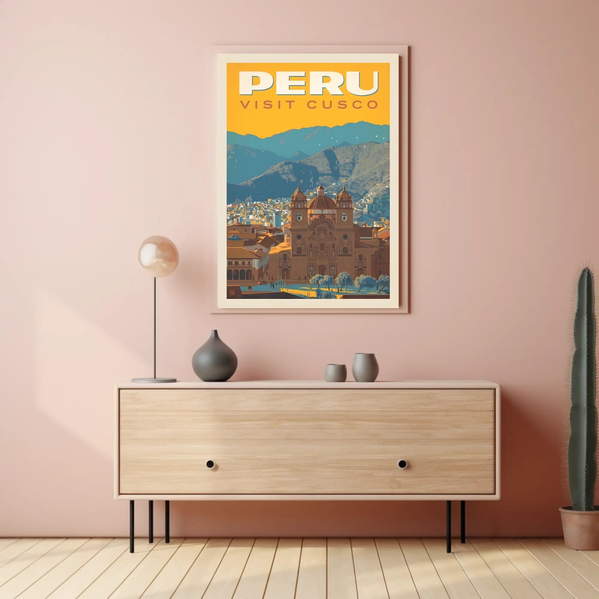 Visit Cusco Peru Vintage Travel Poster PosterGoat