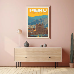Visit Cusco Peru Vintage Travel Poster PosterGoat