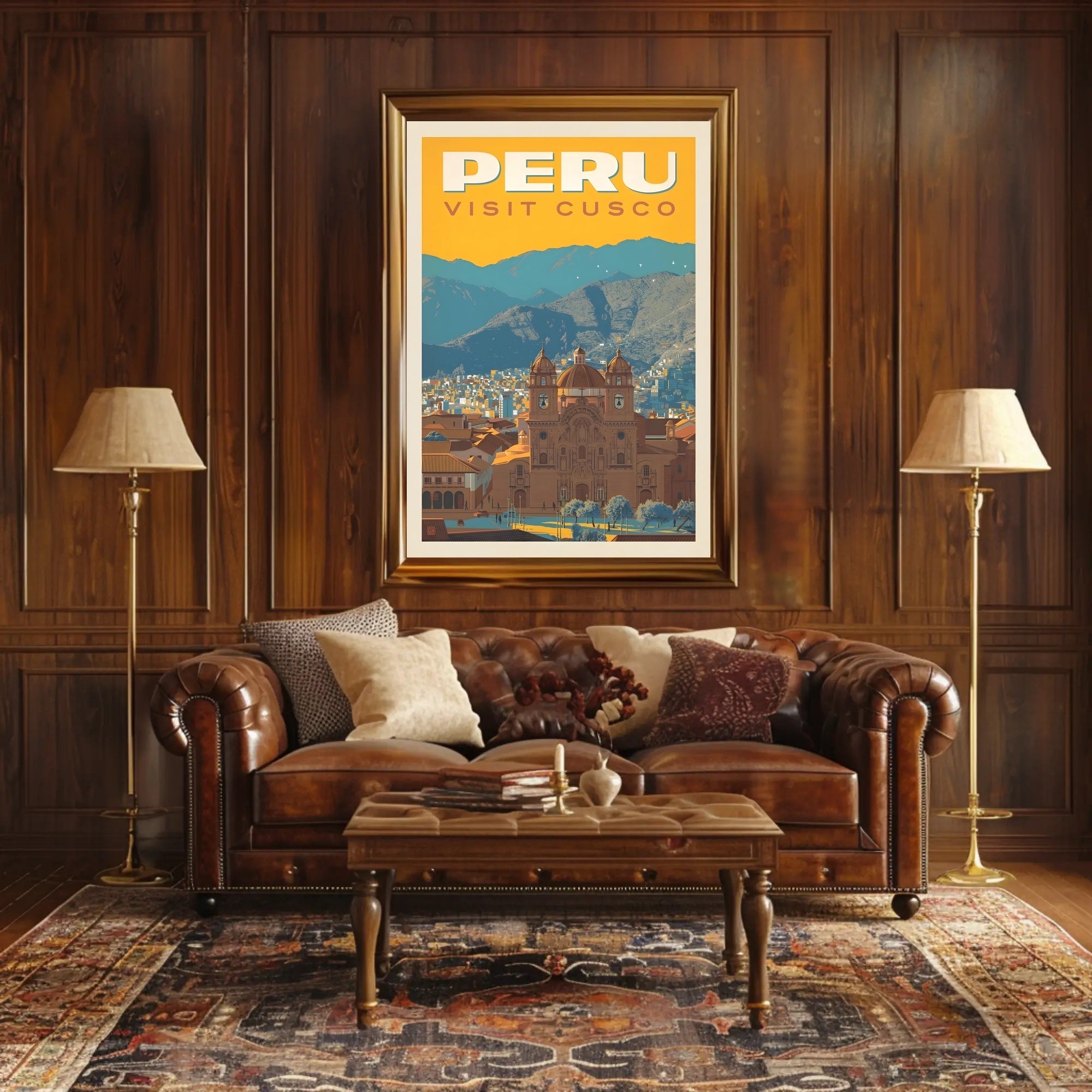 Visit Cusco Peru Vintage Travel Poster PosterGoat