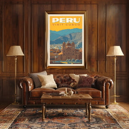 Visit Cusco Peru Vintage Travel Poster PosterGoat