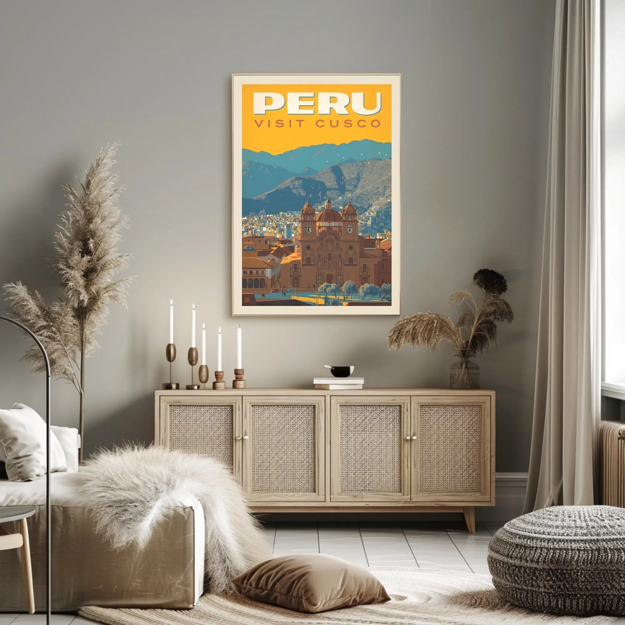 Visit Cusco Peru Vintage Travel Poster PosterGoat