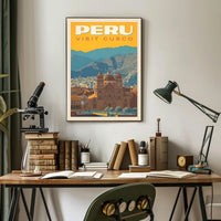 Visit Cusco Peru Vintage Travel Poster PosterGoat