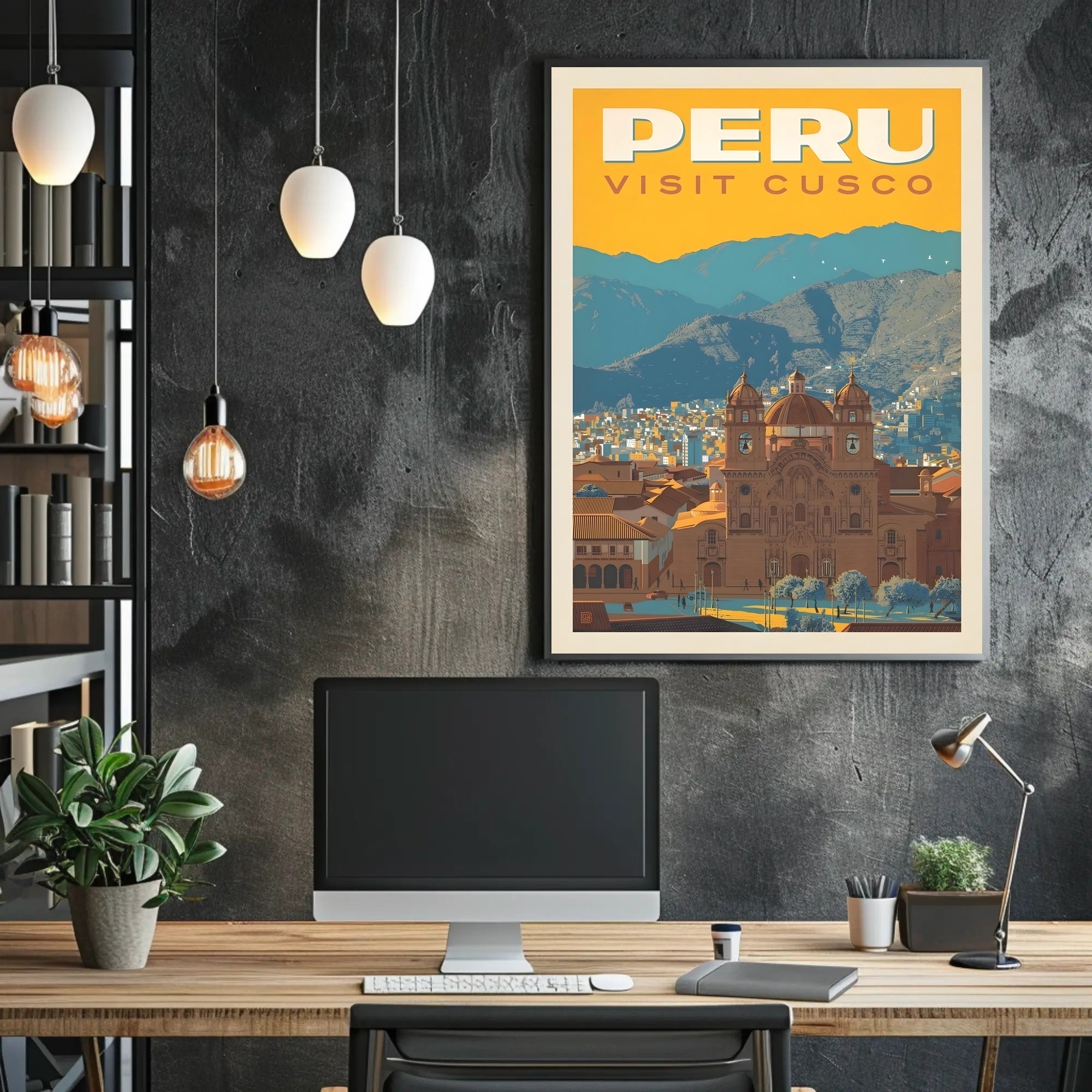 Visit Cusco Peru Vintage Travel Poster PosterGoat