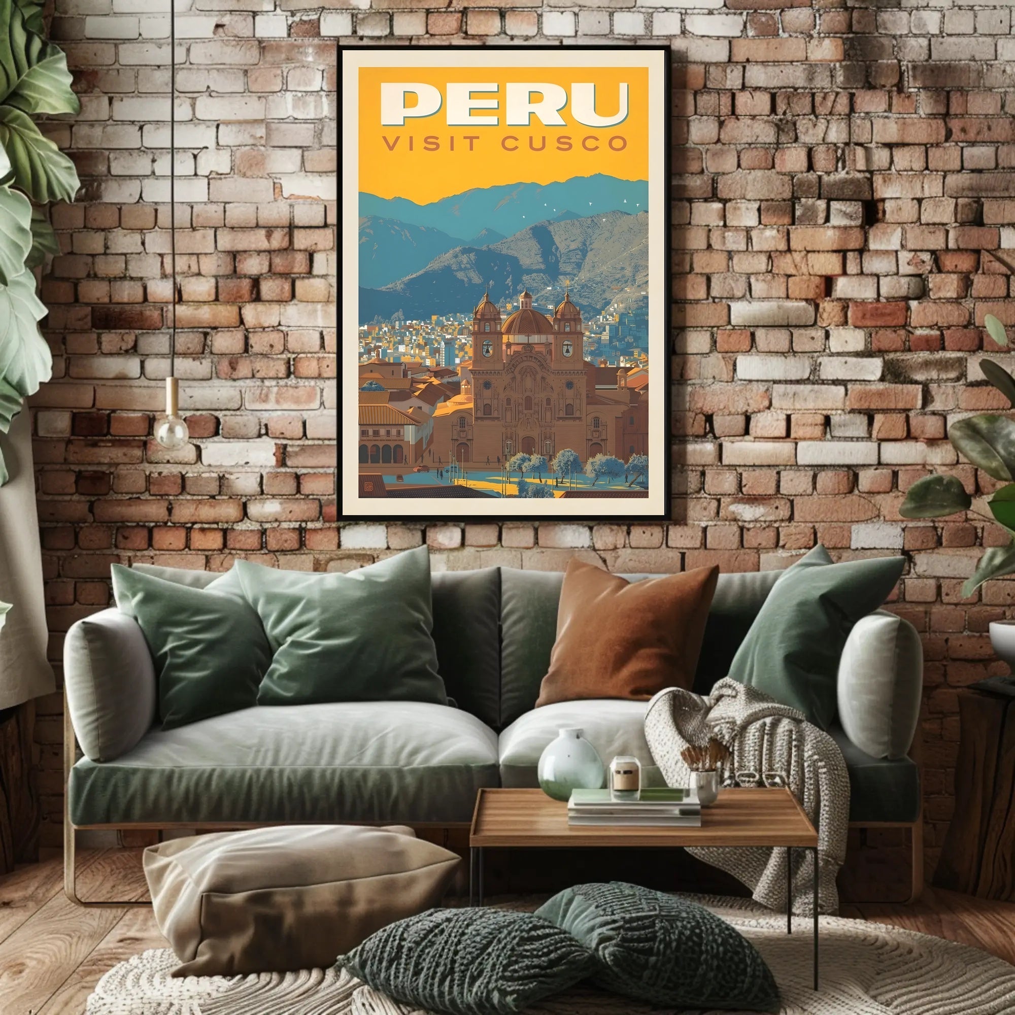 Visit Cusco Peru Vintage Travel Poster PosterGoat