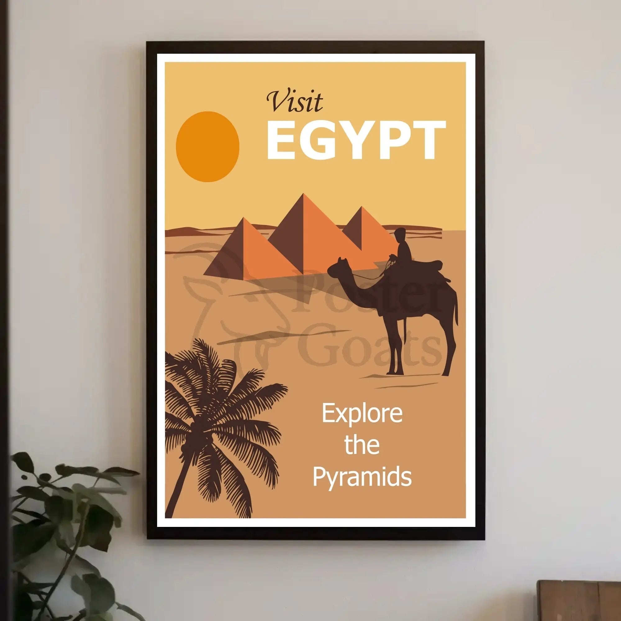 Visit Egypt: Explore the Pyramids Vintage Travel Poster PosterGoat