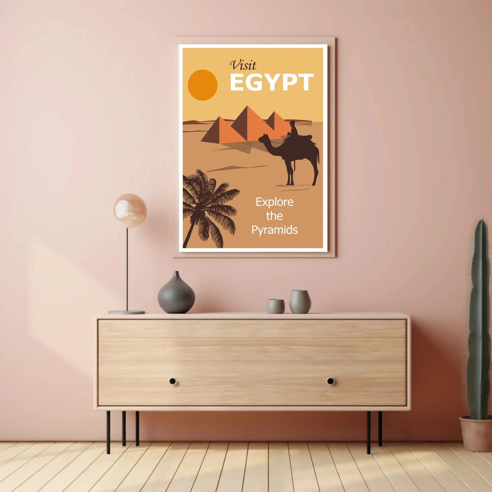 Visit Egypt: Explore the Pyramids Vintage Travel Poster PosterGoat