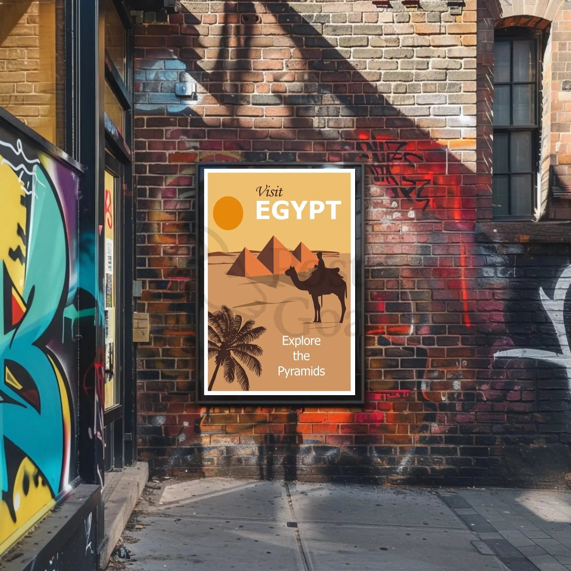 Visit Egypt: Explore the Pyramids Vintage Travel Poster PosterGoat