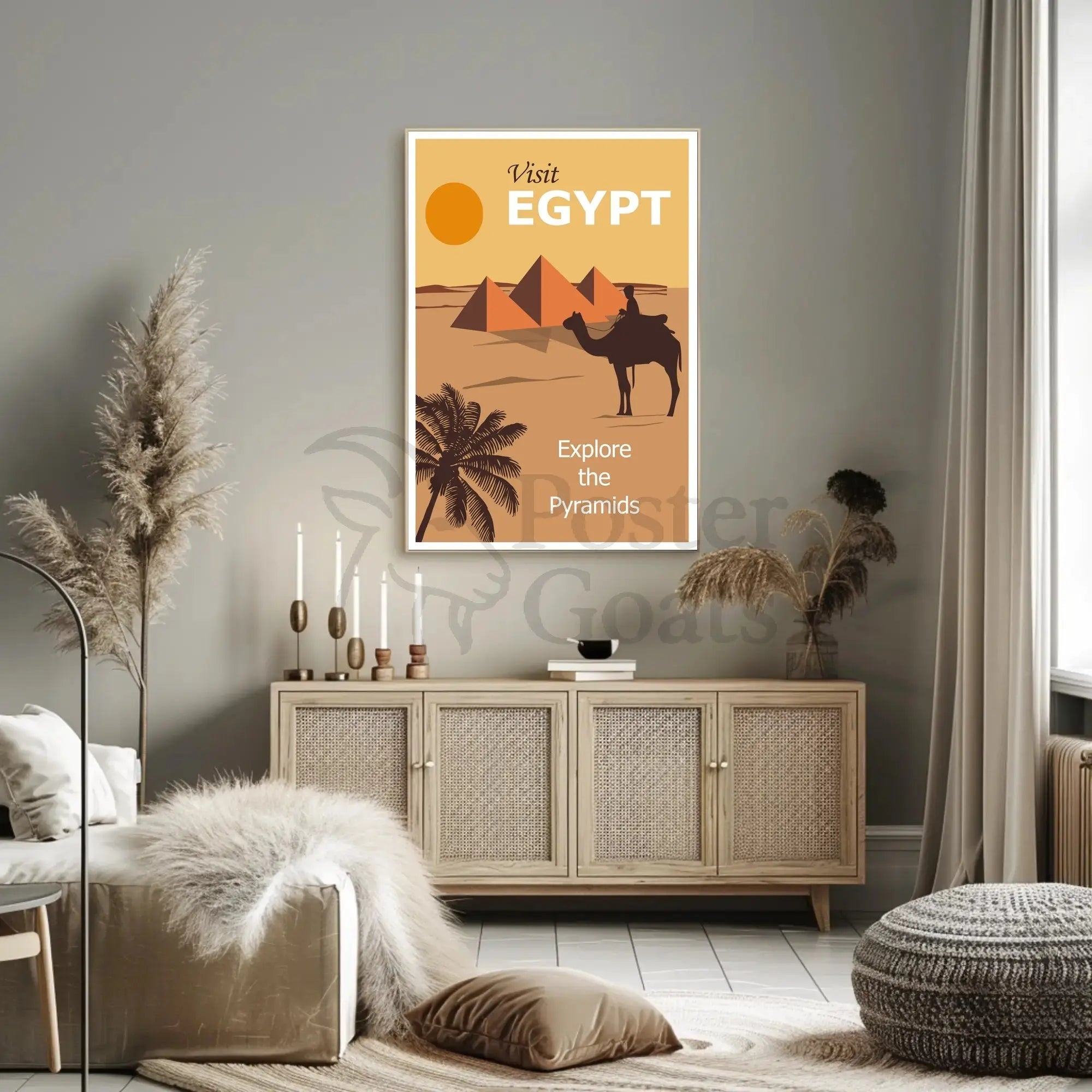 Visit Egypt: Explore the Pyramids Vintage Travel Poster PosterGoat
