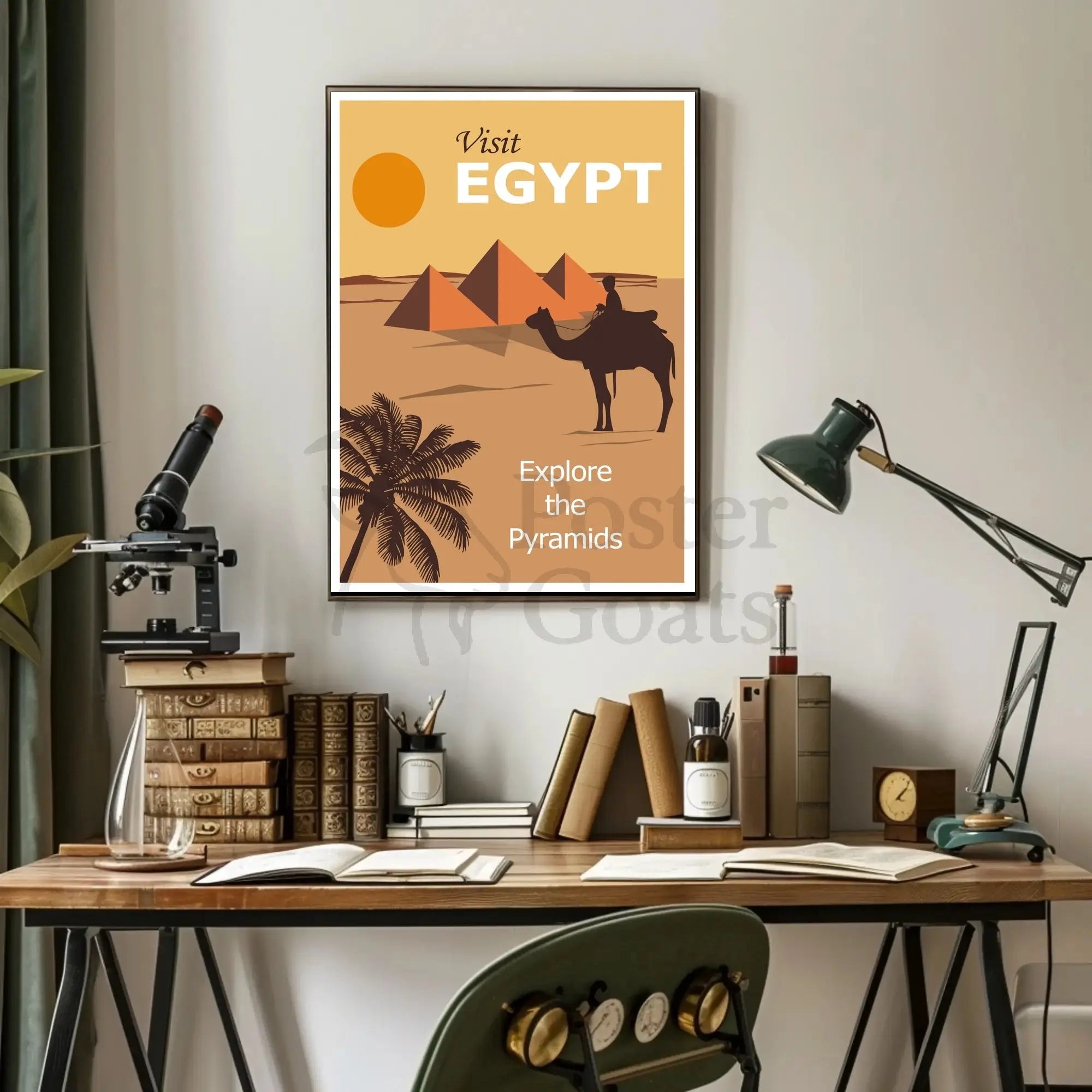 Visit Egypt: Explore the Pyramids Vintage Travel Poster PosterGoat