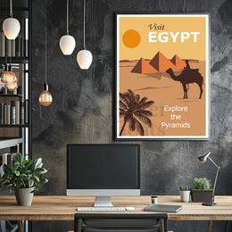 Visit Egypt: Explore the Pyramids Vintage Travel Poster PosterGoat