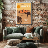 Visit Egypt: Explore the Pyramids Vintage Travel Poster PosterGoat