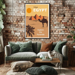 Visit Egypt: Explore the Pyramids Vintage Travel Poster PosterGoat