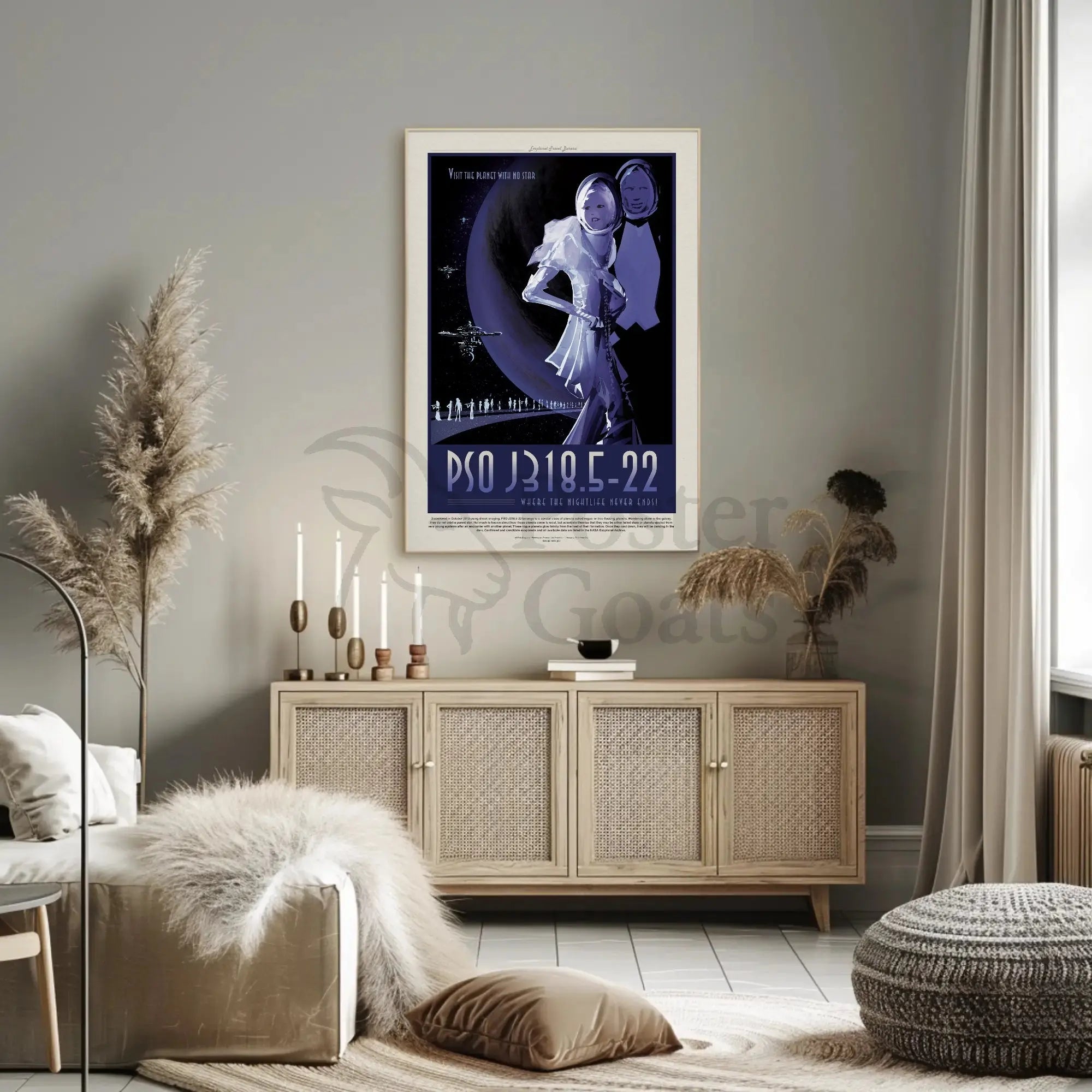 Visit Exotic PSO J318.5-22 Futuristic Sci-Fi Poster PosterGoat