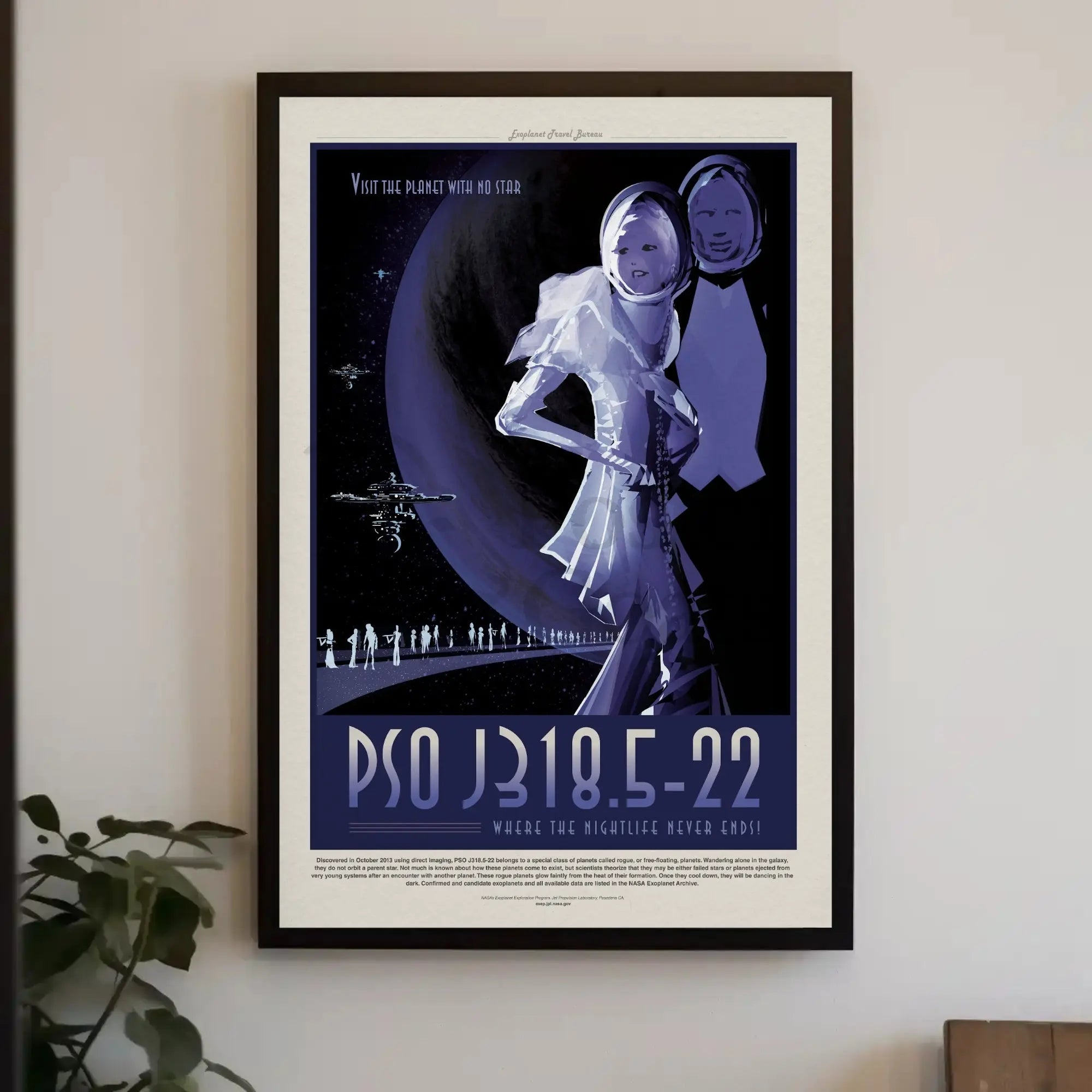 Visit Exotic PSO J318.5-22 Futuristic Sci-Fi Poster PosterGoat