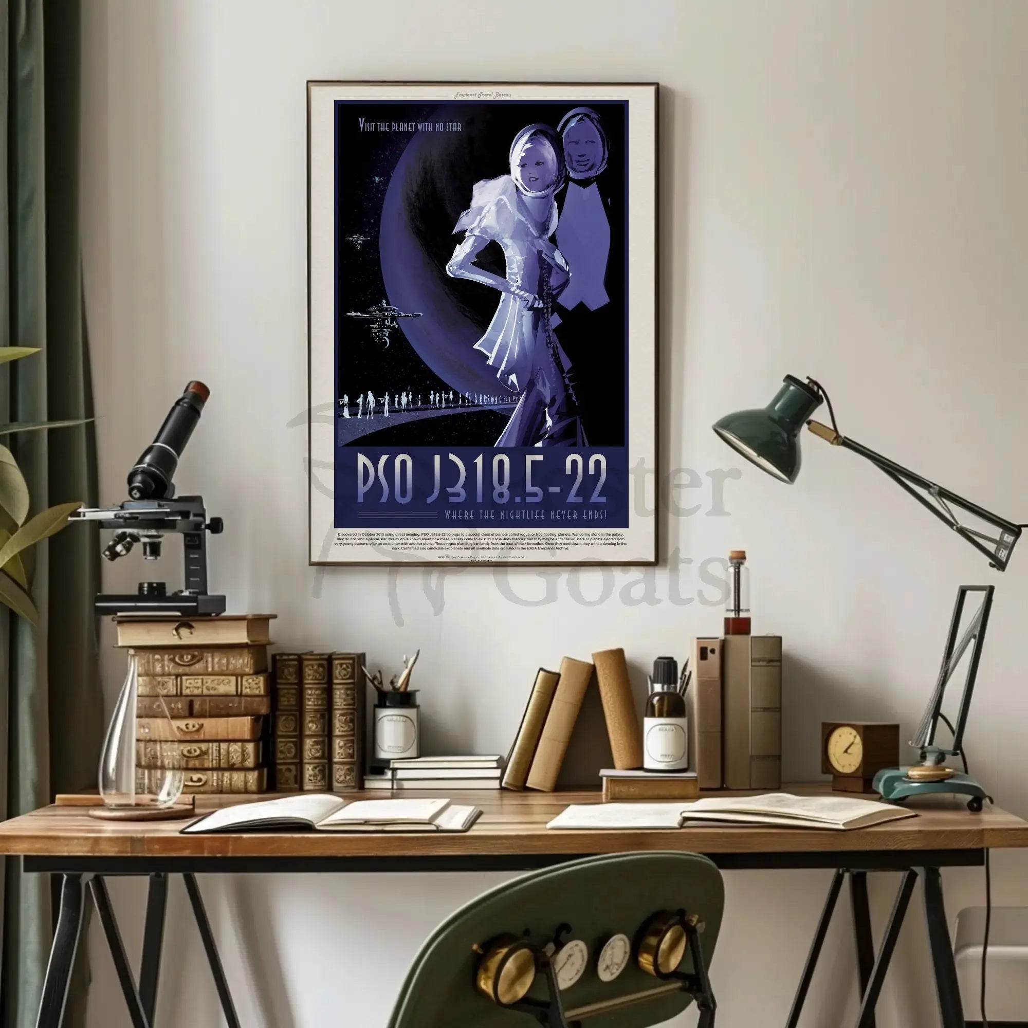 Visit Exotic PSO J318.5-22 Futuristic Sci-Fi Poster PosterGoat