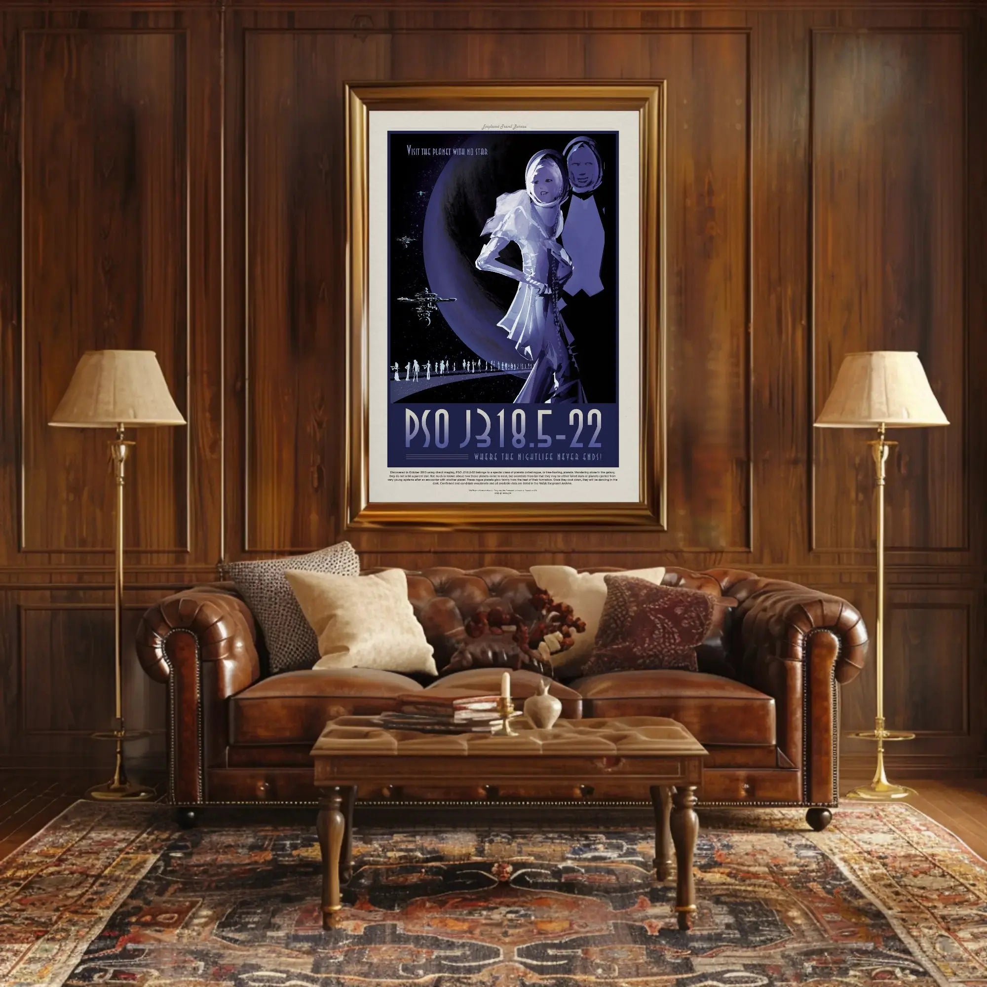 Visit Exotic PSO J318.5-22 Futuristic Sci-Fi Poster PosterGoat