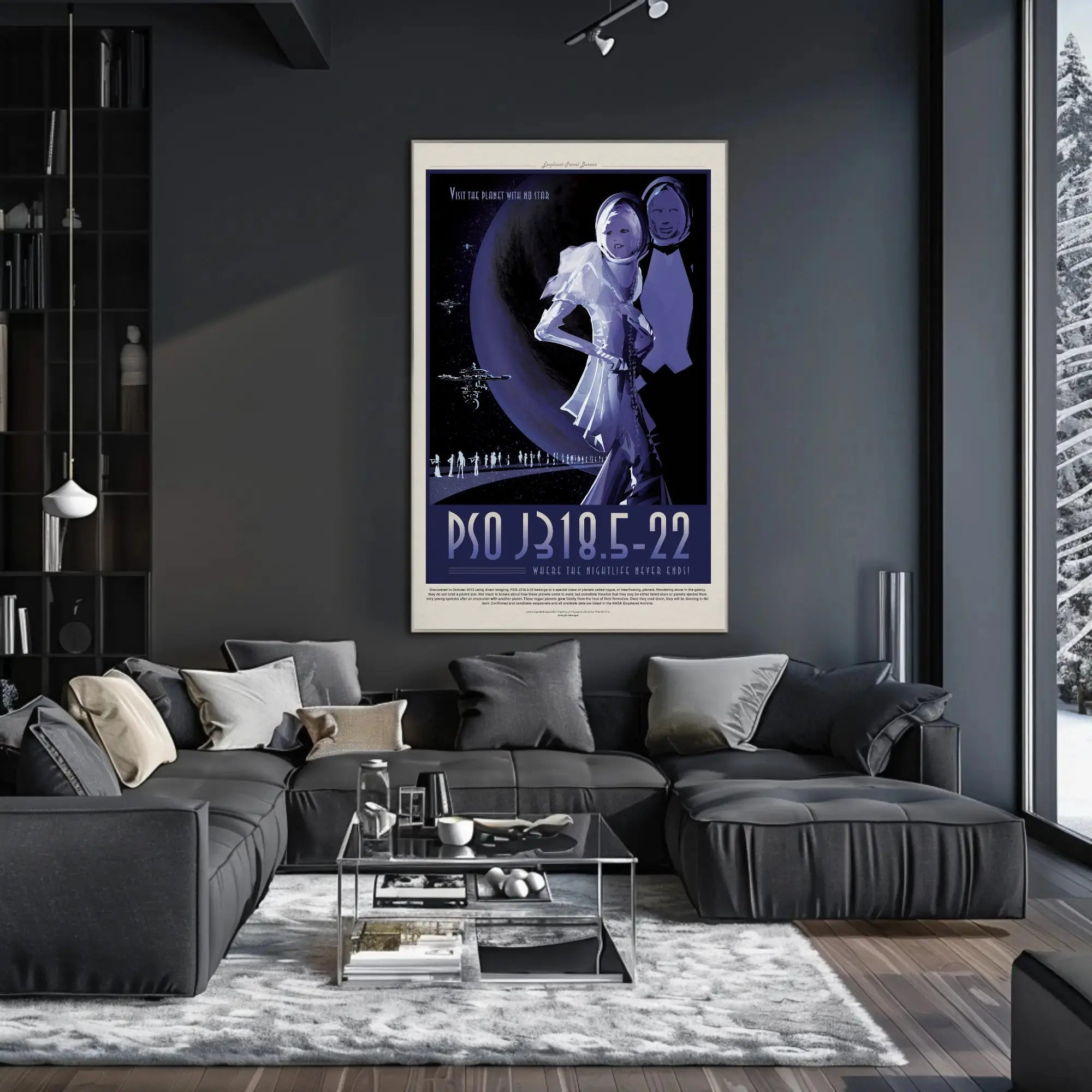 Visit Exotic PSO J318.5-22 Futuristic Sci-Fi Poster PosterGoat