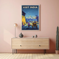 Visit India: Vintage Travel Art Deco Poster PosterGoat