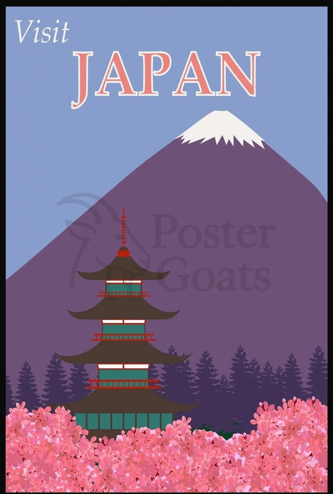 Visit Japan: Iconic Landscape Travel Poster PosterGoat