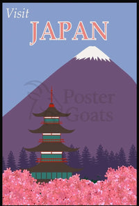 Visit Japan: Iconic Landscape Travel Poster PosterGoat