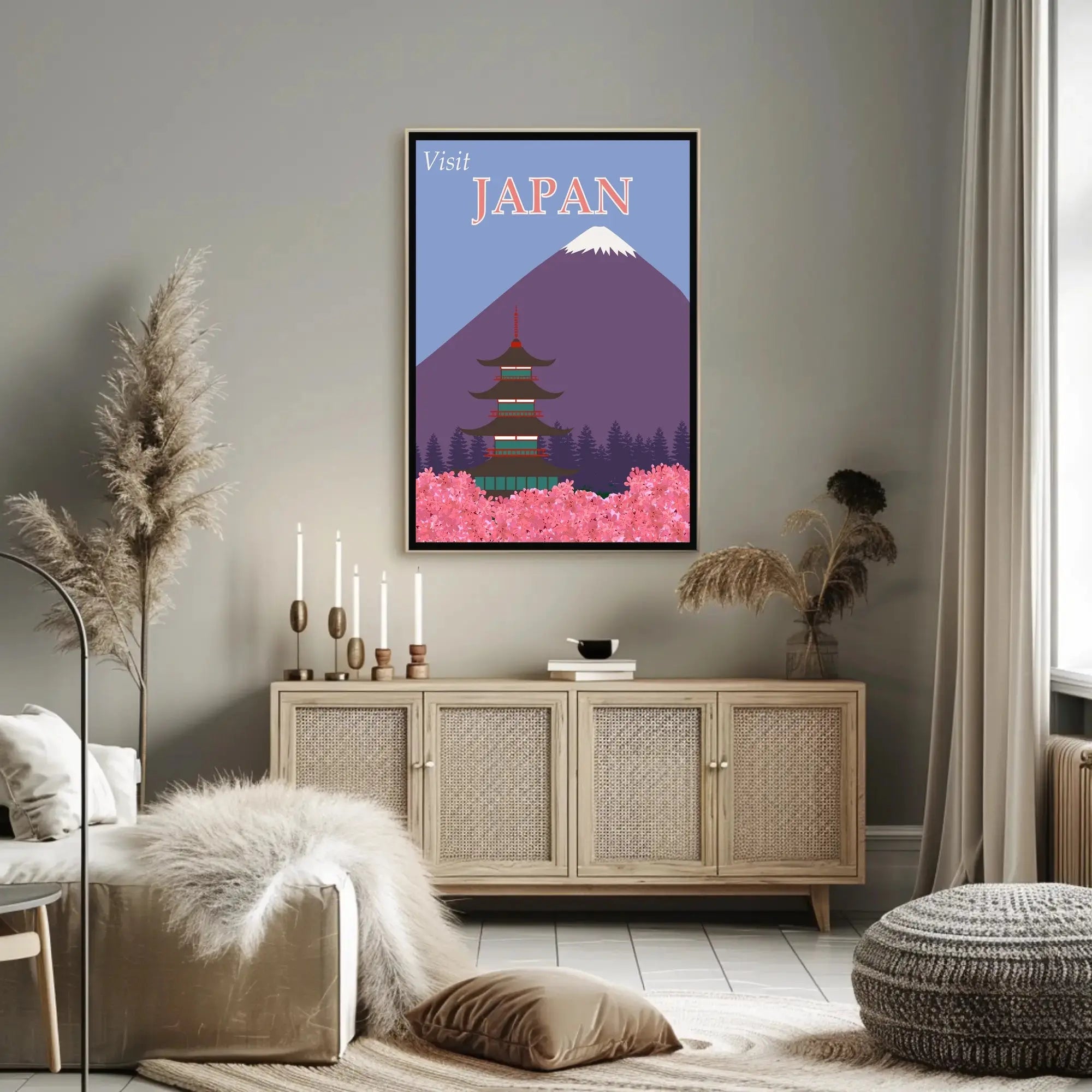 Visit Japan: Iconic Landscape Travel Poster PosterGoat