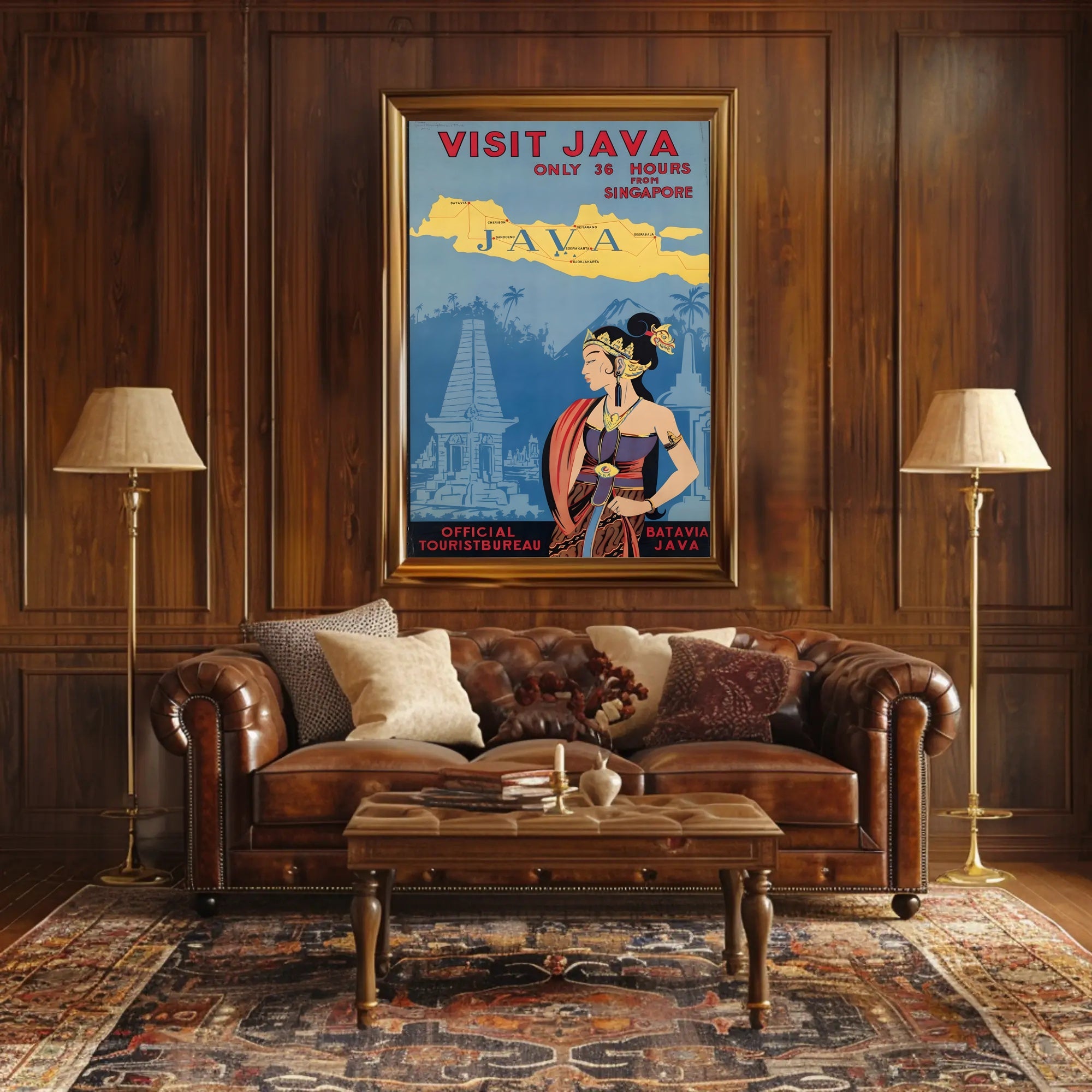 Visit Java Vintage Travel Poster PosterGoat