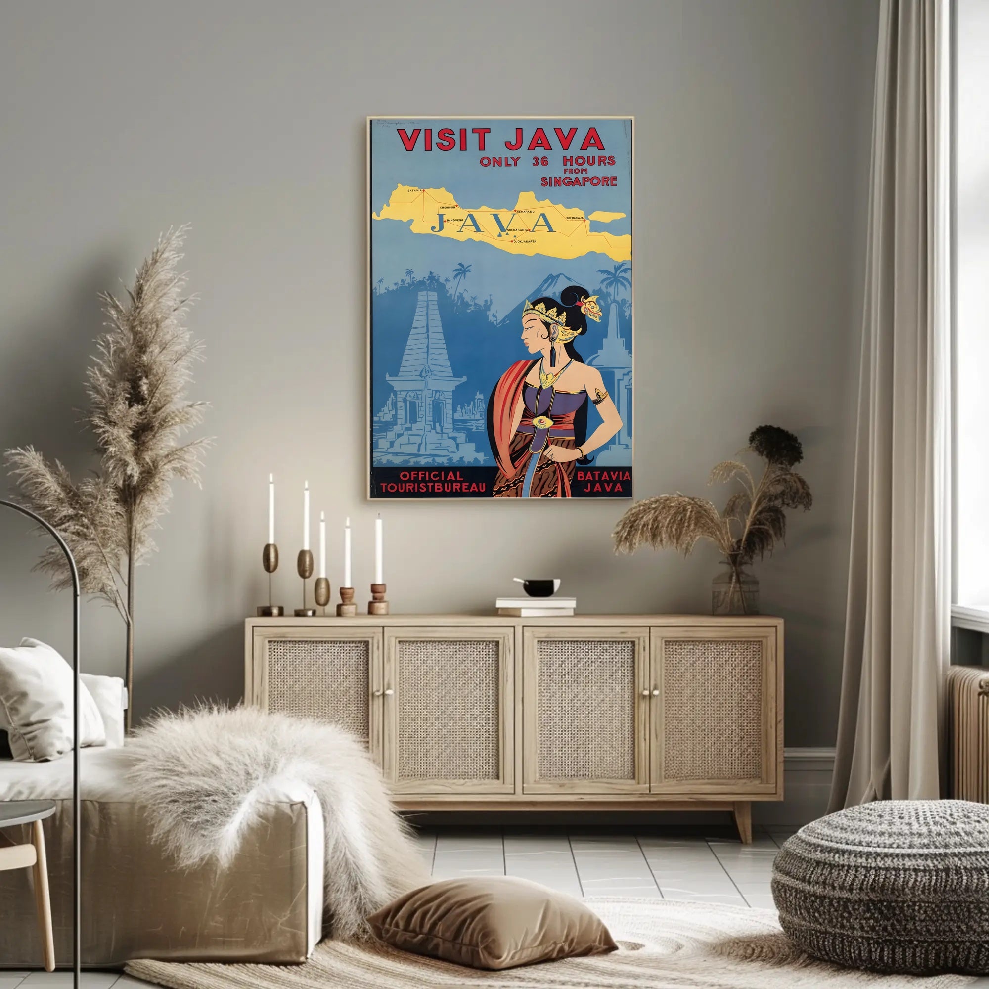 Visit Java Vintage Travel Poster PosterGoat