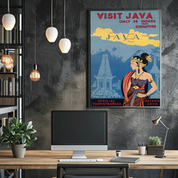 Visit Java Vintage Travel Poster PosterGoat