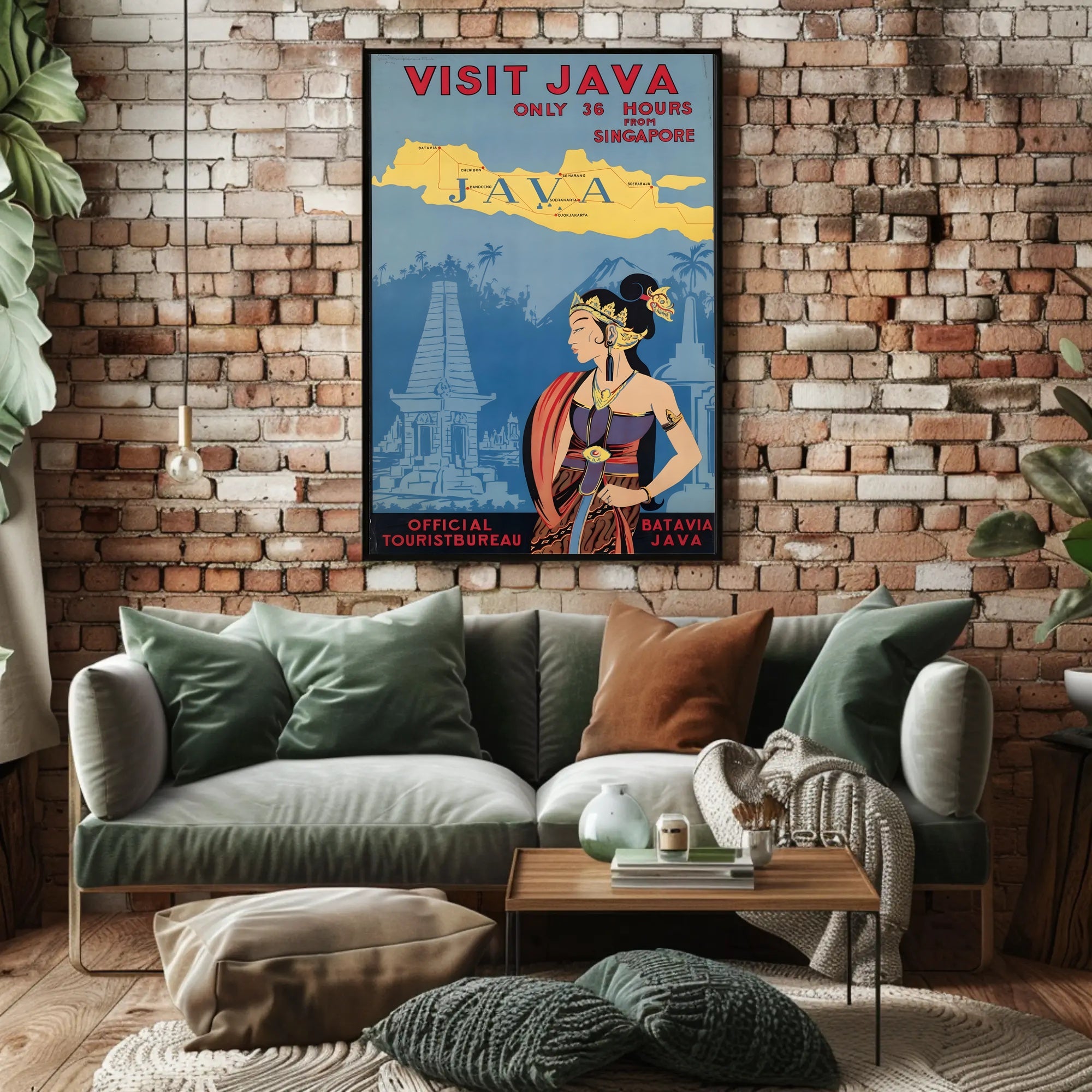 Visit Java Vintage Travel Poster PosterGoat