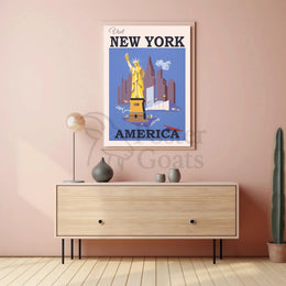 Visit New York City: Vintage Travel Poster PosterGoat