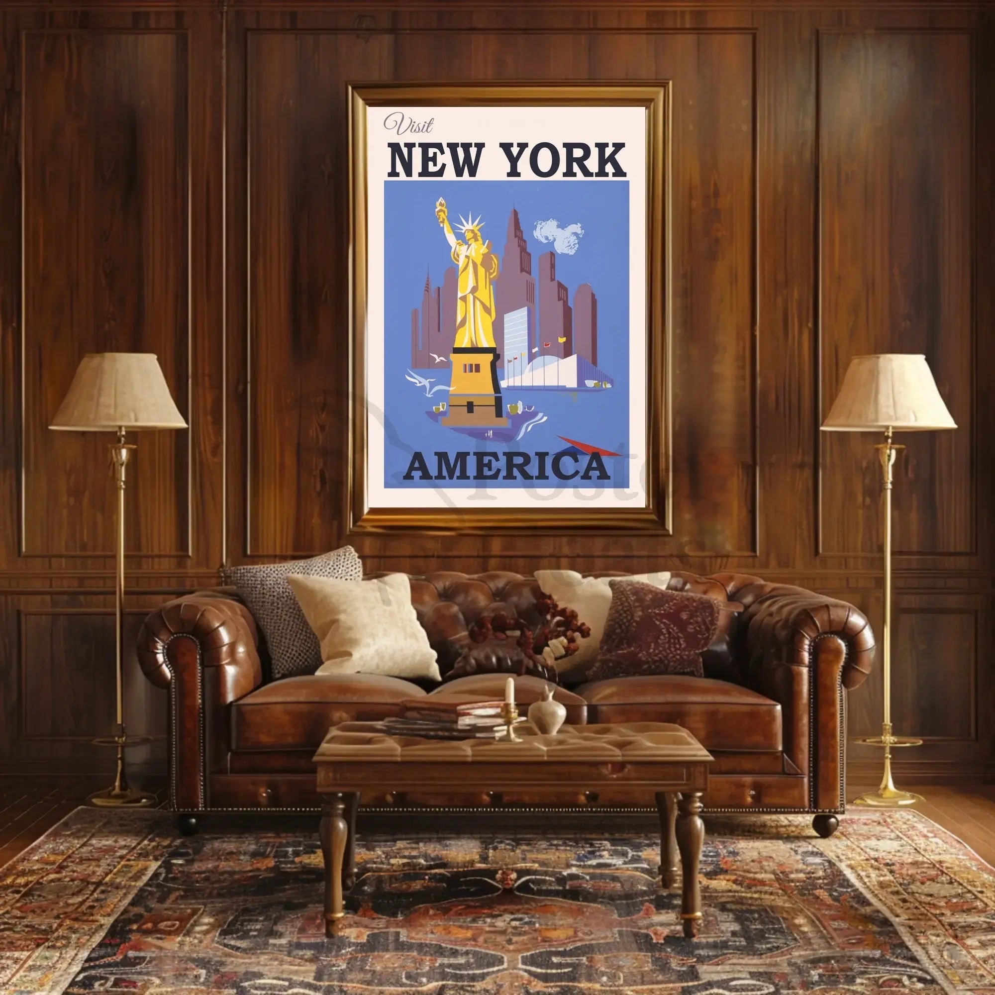 Visit New York City: Vintage Travel Poster PosterGoat
