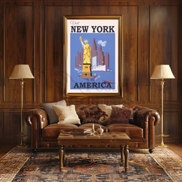 Visit New York City: Vintage Travel Poster PosterGoat