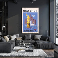 Visit New York City: Vintage Travel Poster PosterGoat