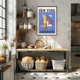 Visit New York City: Vintage Travel Poster PosterGoat