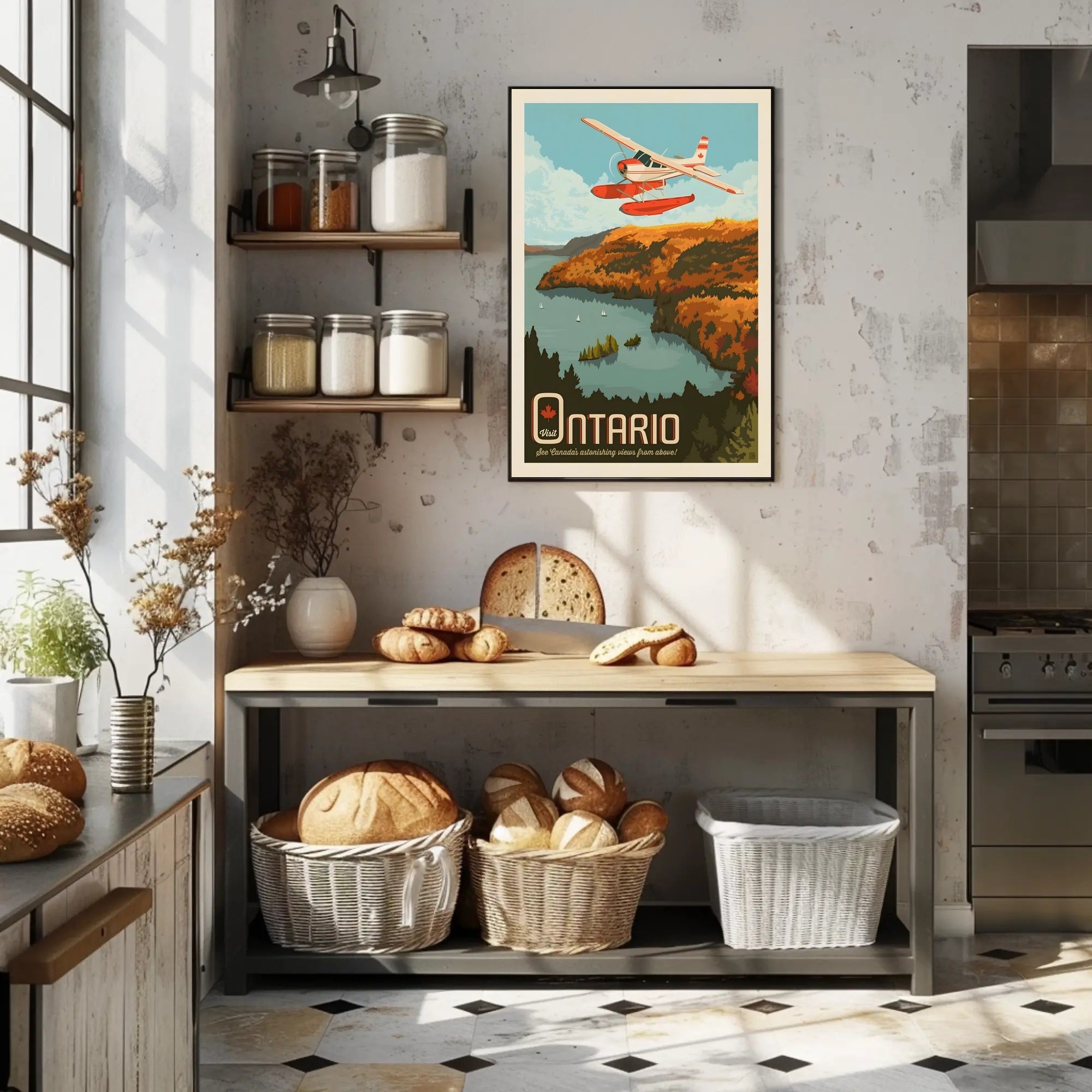 Visit Ontario Aerial Adventure Travel Poster PosterGoat