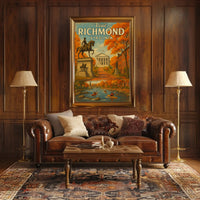 Visit Richmond Virginia Vintage Travel Poster PosterGoat
