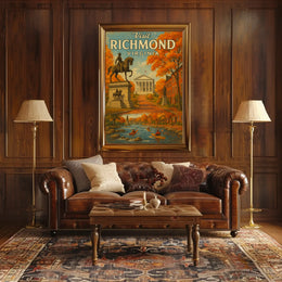 Visit Richmond Virginia Vintage Travel Poster PosterGoat