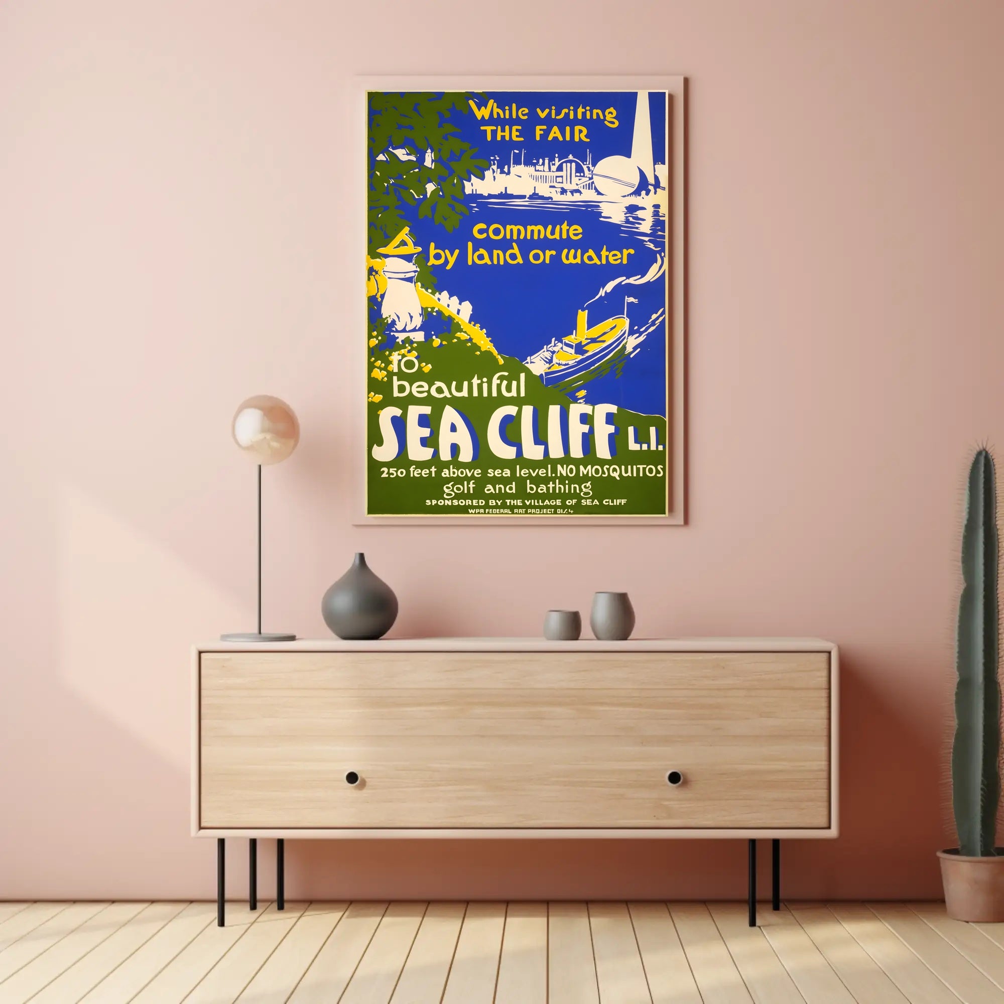 Visit Scenic Sea Cliff: Vintage Long Island Travel Poster PosterGoat