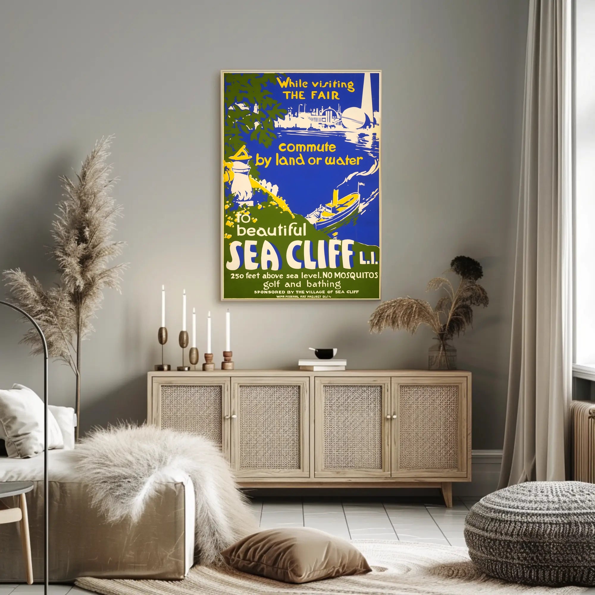 Visit Scenic Sea Cliff: Vintage Long Island Travel Poster PosterGoat