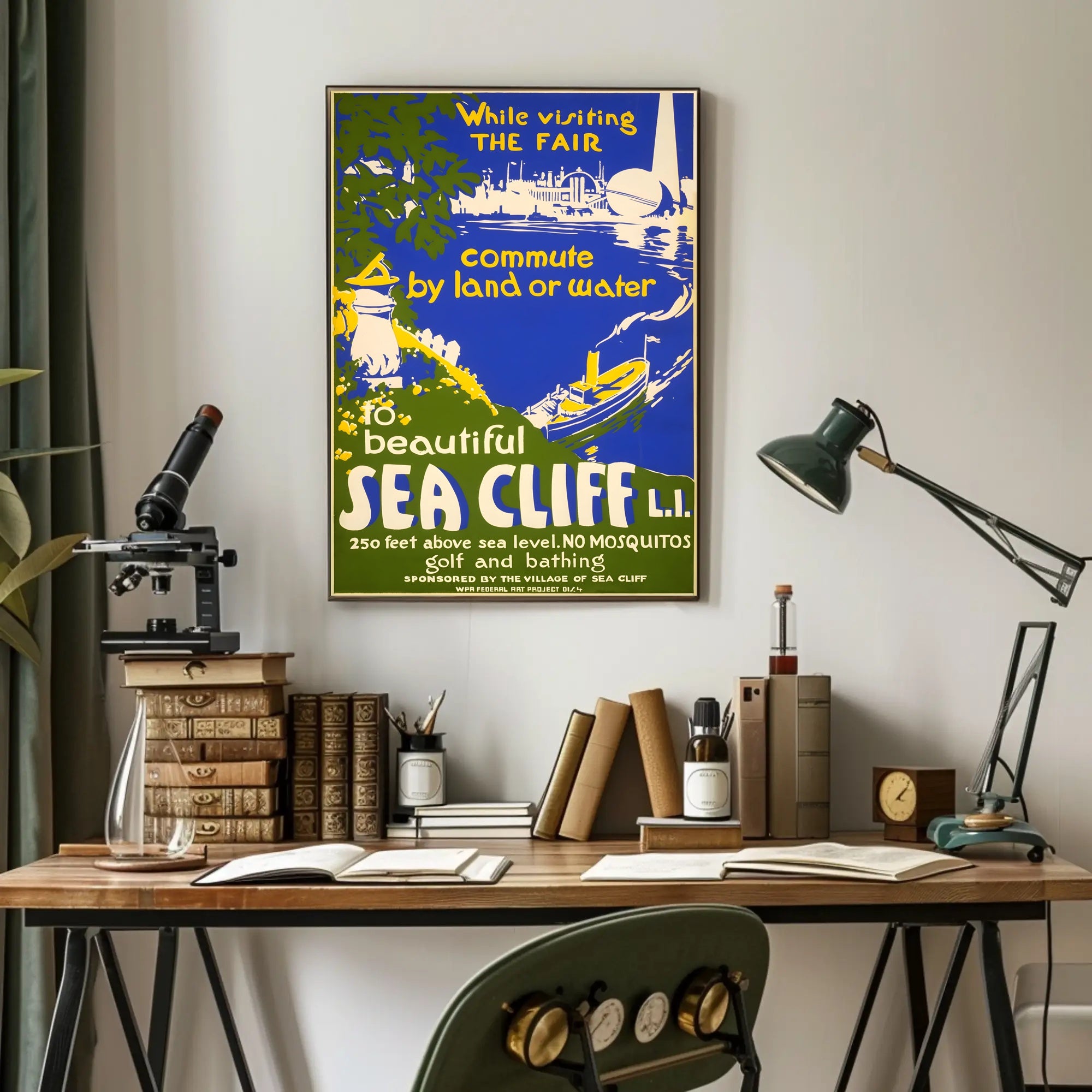 Visit Scenic Sea Cliff: Vintage Long Island Travel Poster PosterGoat