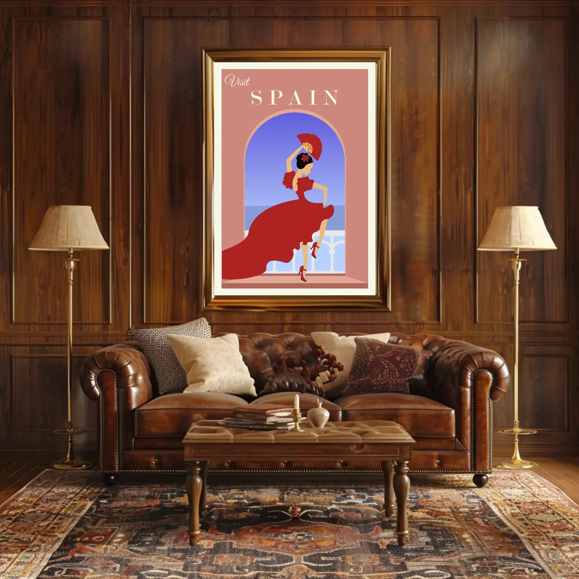 Visit Spain Flamenco Dance Travel Poster PosterGoat